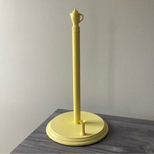 Vintage Fiestaware Paper Holder Yellow Wood Painted Rare Kitchen Retro Bird